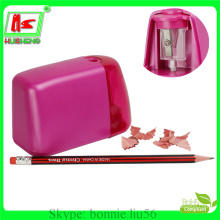 wholesale battery power pink color plastic cheap pencil sharpener